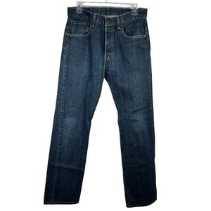 Levi's Original 501 jeans Straight Leg Button Fly 32x33 (32x34 tag) Medium Wash - Picture 1 of 8
