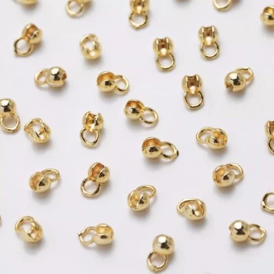 Круглый мяч обжимной конец крышка, цепочка конец обжимы, ожерелье цепочка концы, омары застежки - Изображение 1 из 4