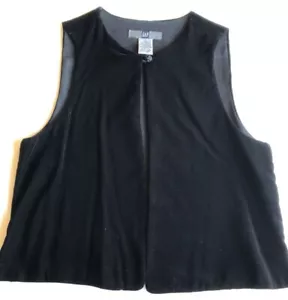VINTAGE 90's GAP Black VELVET Vest ~ SMALL ~ EXCELLENT pre-owned condition - Picture 1 of 12