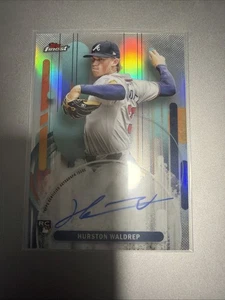 2025 Topps Finest Hurston Waldrep RC ON CARD Auto Refractor Braves #FA-HW - Bild 1 von 7