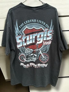 Sturgis South Dakota Bike Rally T Shirt 2018 Black motorcycle Shirt 2XL - Picture 1 of 5
