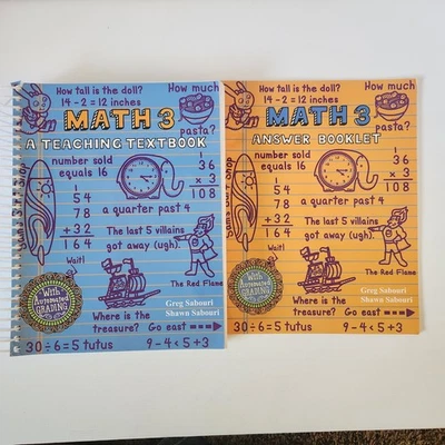 TEACHING TEXTBOOKS Math 3 Spiralbound Student Workbook Answer Booklet 3rd Homesc - Image 1 of 4