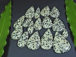 506Cts. Natural Dalmation Jasper Pear Cabochon Loose Gemstone 16 Pcs Lot O865 - Picture 1 of 9