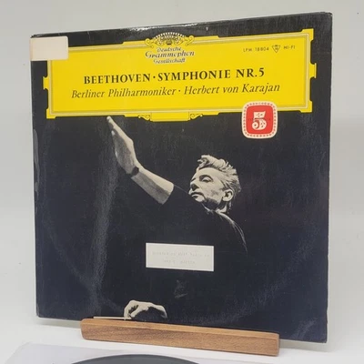 Beethoven Symphonie Nr 5 Herbert Von Karajan DGG 18804 Hi-Fi Mono German Import  - Image 1 of 4