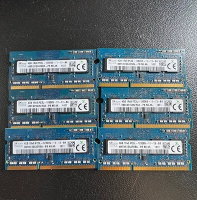 24GB (6 x 4GB) SK Hynix 4GB 1RX8 PC3L-12800S-11-13-B4 Laptop Memory - Image 1 of 2