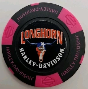 LONGHORN HARLEY DAVIDSON OF GRAND PRAIRIE, TEXAS DEALERSHIP POKER CHIP NEW - Picture 1 of 2