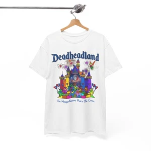 Grateful Dead T Shirt Vintage DEADHEADLAND Jerry Garcia Unisex Heavy Cotton Tee - Picture 1 of 50