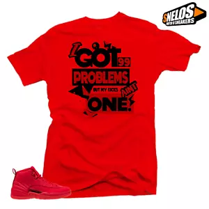 Camiseta roja para igualar Jordan 12 Bulls-99 Problems - Imagen 1 de 2