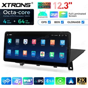 12.3" Android 14 DSP 64G Car Play GPS Stereo Navi 4G LTE WiFi For BMW X1 E84 CIC - Picture 1 of 17