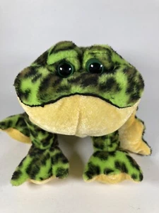 Ganz Webkinz Plush Bullfrog HM114 Green Yellow Spotted 7” No Code Stuffed Animal - Picture 1 of 9