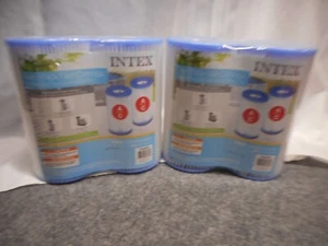 Intex Swimming Pool Replacement Filter Cartridges  Type A or C #29002E 2-2 Pack - Picture 1 of 2