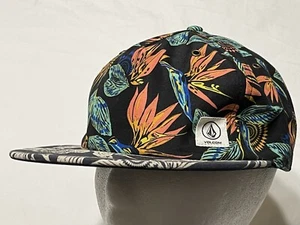 🛹 Hat Volcom Floral Flat Bill Strap back Adjustable Cap Skate - Picture 1 of 12