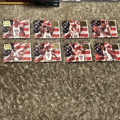 1993-1994 NBA Fleer Olympic USA Basketball 8 Card Lot NM/NM+ - Image 1 of 2
