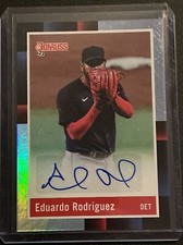Eduardo Rodriguez AUTO 2022 Panini Donruss 1988 Retro Tigers HOLO #R88S-ER