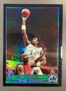 MICHAEL OLOWOKANDI 2003-04 TOPPS CHROME BLACK REFRACTOR 315/500 - Picture 1 of 2