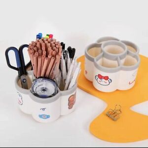 360-Degree Rotating Pen Holder Storage Box For Primary School Students Office