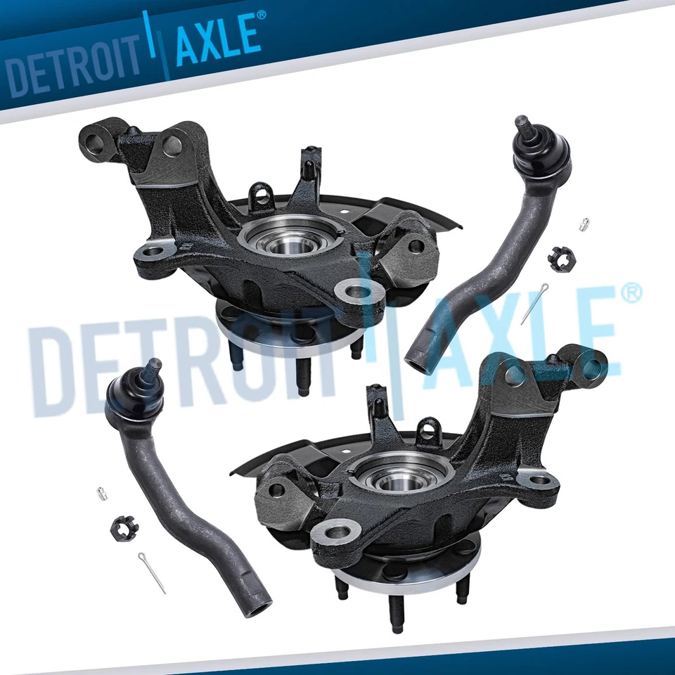 Bujes de rueda de nudillos de dirección delantera barras de amarre externas para Ford Edge 2007-2009 2010 Foto 1 de 4