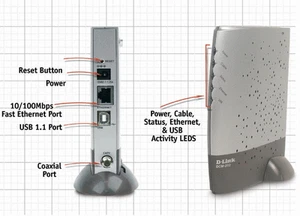 D-Link DCM-202 DOCSIS 2.0 USB/Ethernet Cable Modem - Picture 1 of 4