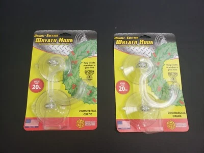 Nuevo Lote de 2 Pack Ganchos Corona Hogar Oficina Adams Doble Succión Grado Comercial Foto 1 de 2