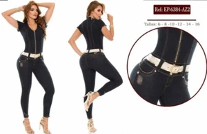 Colombian Jumpsuit-Enterizo PitBull Push Up-Butt Lift Levantacola REF#6384 - Picture 1 of 1