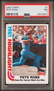 Pete Rose 1982 Topps PSA NM 7 Philadelphia Phillies - Bild 1 von 2