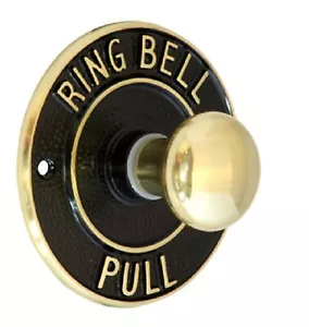 Victorian Butlers Bell Round Brass Pull assembly only (BH1014CPB) - Picture 1 of 1