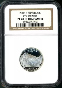2006-S 25C Silver Colorado Quarter PF70UC NGC # 1992485-282 + Bonus - Picture 1 of 2