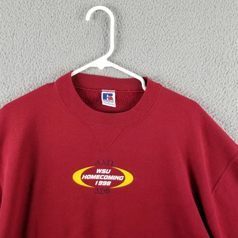 Vintage Russell Sweatshirt L Washington State Cougars Crewneck 98' Frat Sorority Cover