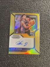 2021 Prizm Draft Picks Jalen Johnson Gold Auto #/10 Rookie RC Hawks