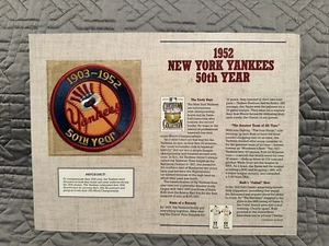 1952 New York Yankees 50th Year Cooperstown Collection Baseball Jersey Patch - Picture 1 of 2