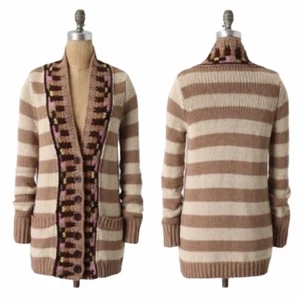 Anthropologie Sparrow Damen Strickjacke Pullover Größe M Button Down Boho Lammwolle - Bild 1 von 7