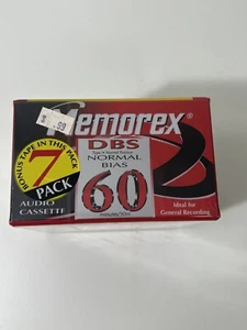 Memorex DBS Normal Bias Audio Cassette 7 Pack DBS 60 60 Minutes SEALED - Picture 1 of 6