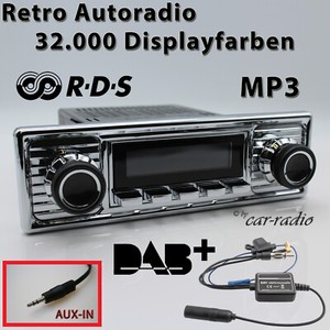 Retrosound Motor-1DAB Complete Set Chrome Vintage Radio MP3 DAB + Retro Car Stereo