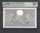 Belgium 100 Francs 1941-43 P112 Uncirculated Grade 67 Top Pop