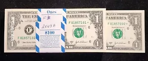 2003 A $1 - 100 Note Star Pack Consecutive Serial #'s Atlanta F 1930 F☆. T8712 - Picture 1 of 4