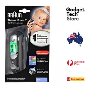 Braun ThermoScan 7 Ear Professional Thermometer with Age Precision Black IRT6520 - Picture 1 of 6