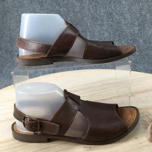 Made In Brazil Sandals Womens 5 Open Toe Slingback Brown Leather Buckle Straps - Picture 1 of 16