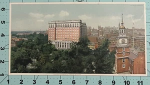 PHILADELPHIA PA CURTIS PUBLISHING BLDG INDEPENDENCE HALL LARGE DETROIT CO. PRINT - Picture 1 of 3