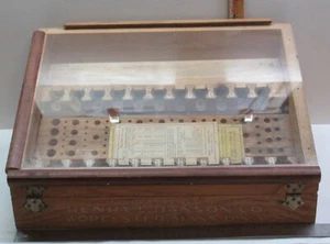 Vintage Henry Hanson Co. Tap & Die - Original Display Case/Box -W/ Cards - Picture 1 of 18