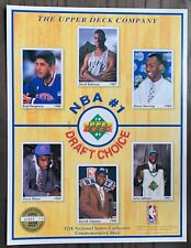 1991 Upper Deck NBA #1 Draft Choice Commemorative Sheet 8 1/2 x 11