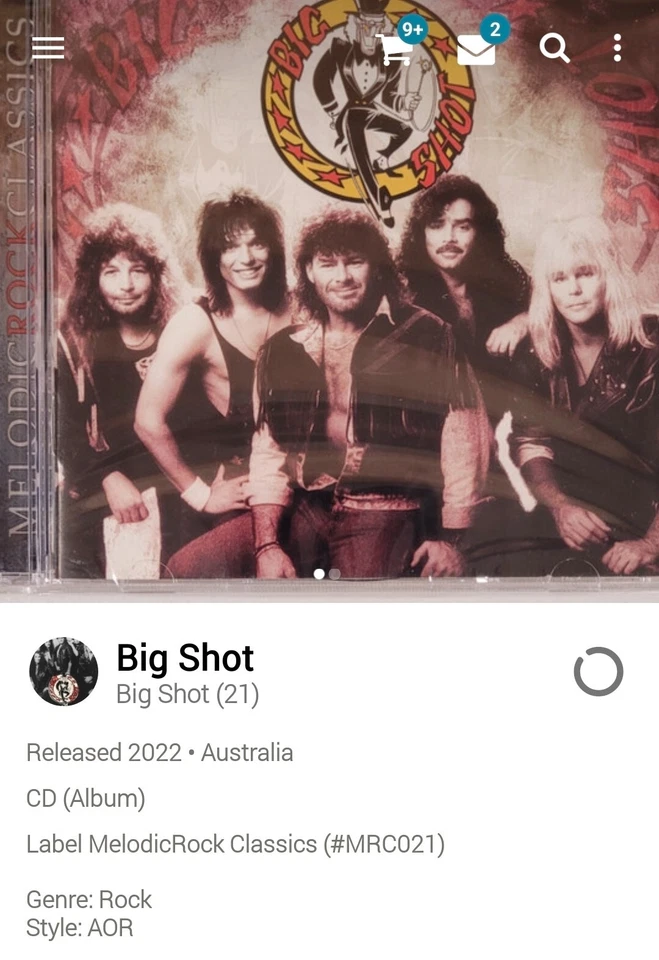 Big Shot ~ S/T 2022 Remastered *1 of 500* AOR CD 1992 Melodic Rock Foreigner - Image 1 of 1