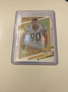 2021 Donruss TJ WATT Silver Press Proof Die Cut /75 Pittsburgh Steelers #22 NFL - Picture 1 of 3