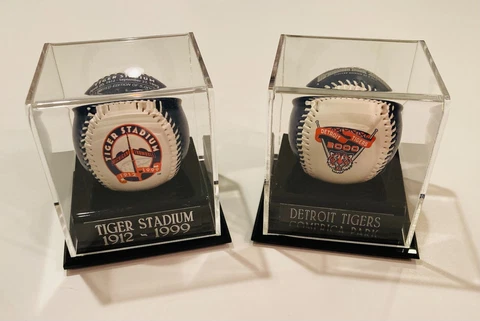 Detroit Tigers Commemorative Ball Set *Ltd. Ed. of 5000* Tiger Stadium~Comerica Cover