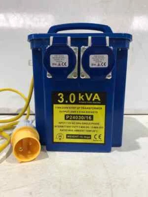 110v/220v step up transformer output:230v 2x13A socckets 3.0 Kva - Image 1 of 4