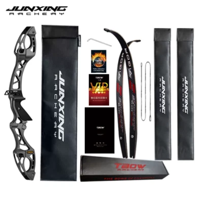 68" Recurve Bow F Interface 20-40lb 25'' Aluminum Riser Archery Hunting Shooting - Image 1 of 4