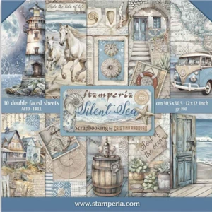Stamperia SILENT SEA - 12" X 12" - Papel Doble Cara - 10 HOJAS - ABRIL 2025 - Imagen 1 de 14
