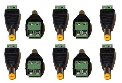 10 Pcs DC Male Jack Screw Type Power Connector 5.5x2.1mm  for CCTV System - Image 1 of 4