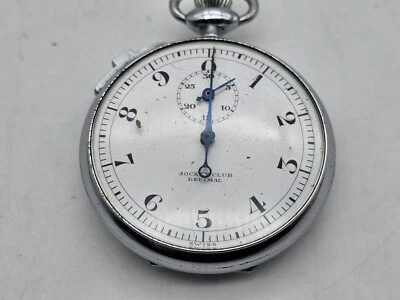 Vintage Swiss Leonidas Watch Co Jockey Club Mechanical Stopwatch Pocket - AS IS  - Image 1 of 4