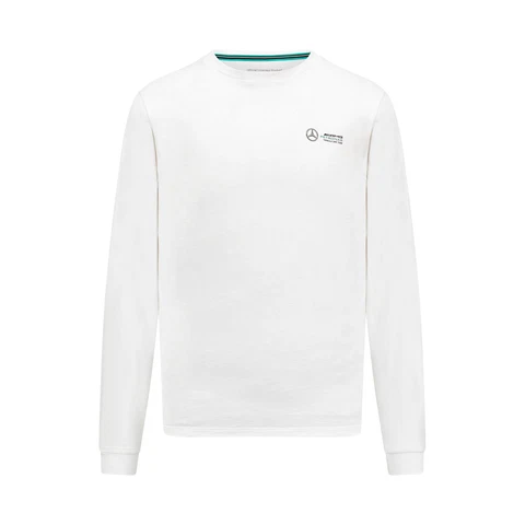 Mercedes AMG Petronas F1 Men's Long Sleeve T-Shirt - Black/White Cover