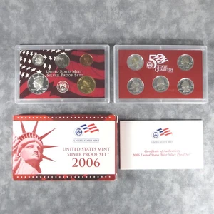 2006 SILVER PROOF SET in Red Box w/ COA (10 Coins, Choice BU) - Picture 1 of 2